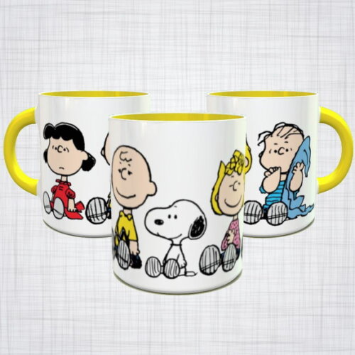 Caneca Porcelana turma do Snoopy diversas cores