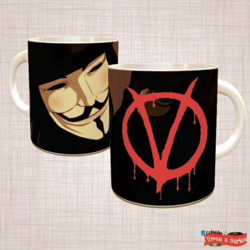 Caneca Porcelana V De Vingança