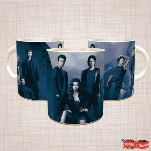 Caneca Porcelana Vampire Diaries Serie
