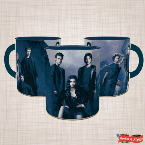 Caneca Porcelana Vampire Diaries Serie