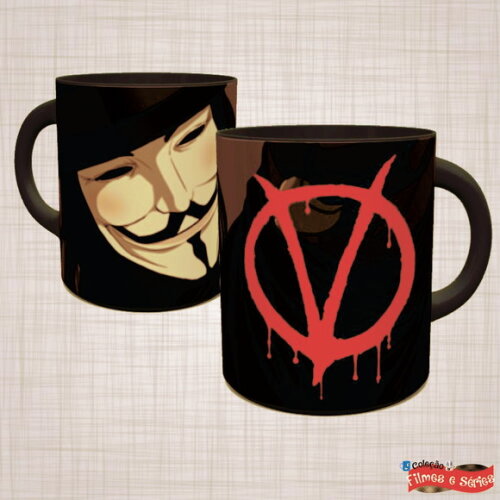 Caneca Porcelana V De Vingança
