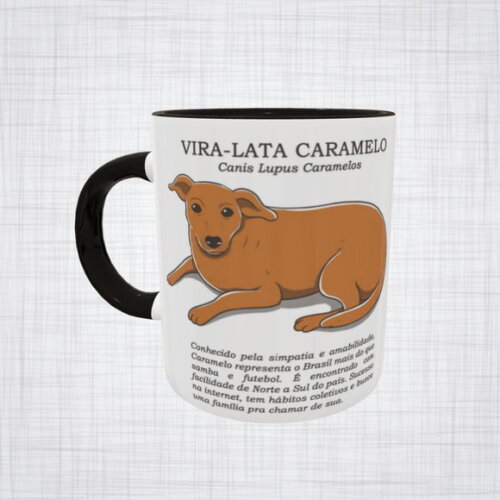 Caneca Porcelana Vira-Lata Caramelo