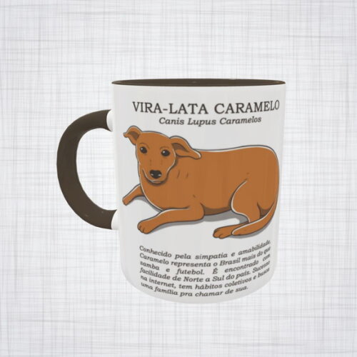 Caneca Porcelana Vira-Lata Caramelo