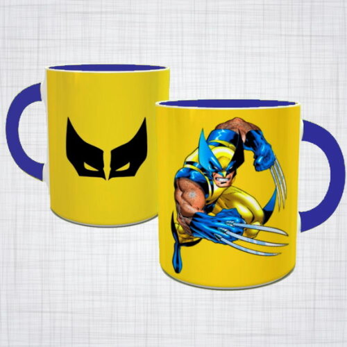 Caneca Porcelana Wolverine Logan Marvel x-men
