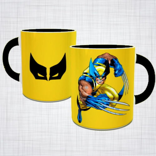Caneca Porcelana Wolverine Logan Marvel x-men
