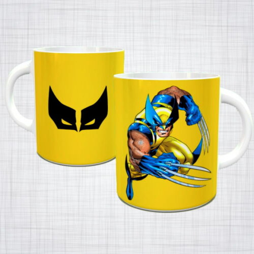 Caneca Porcelana Wolverine Logan Marvel x-men