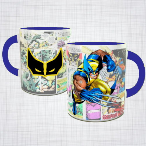 Caneca Porcelana Wolverine Marvel x-men