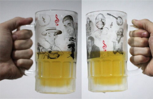 Caneca Vidro Chopp Trabalhada Embaixo 500 ml Personalizada
