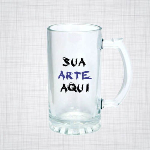 Caneca Vidro Chopp Transparente Personalizada 500 Ml