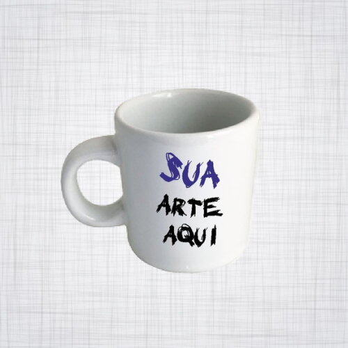 Caneca Xícara Café Porcelana Branca 100 ml Personalizada