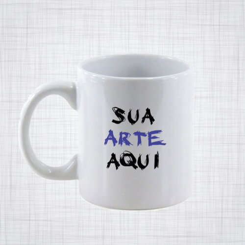 Caneca Xícara Porcelana Branca 250 ml Personalizada