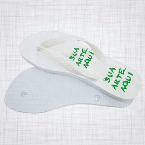 Chinelo personalizado branco Tamanhos 45-46