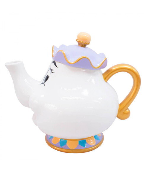 Jogo Xícara Chip e Bule Madame Samovar ABela E a Fera Disney