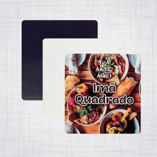 Kit 10 Imã Formato Quadrado 9x9cm Personalizado