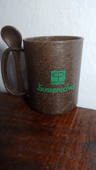 kit 100 Caneca fibra de Coco 370 ml ecológica personalizada