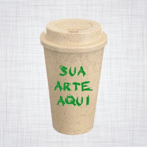 kit 100 Copo fibra de bambu 470 ml ecológico personalizado
