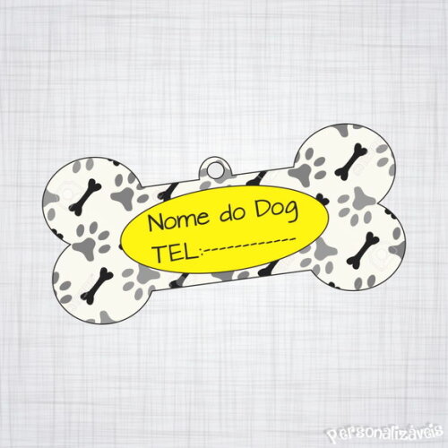 Kit 2 Pingente De Identificação Personalizado Metal P/ Pets