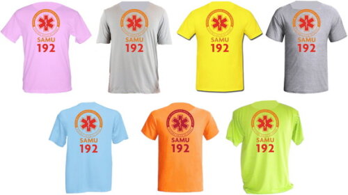 Kit 3 Camiseta Samu 192 Colorida Estampa Frente e Costas