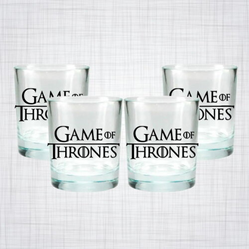 Kit 4 Copos De Vidro Whisky Game Of Thrones Stark Lannister