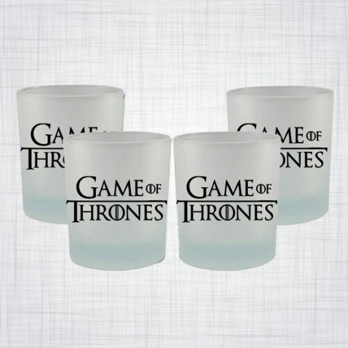 Kit 4 Copos De Vidro Whisky Game Of Thrones Stark Lannister