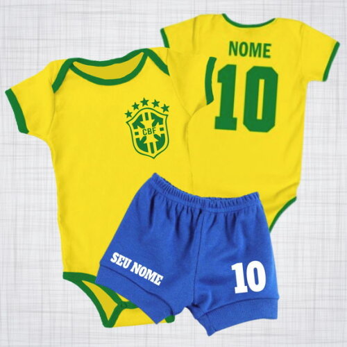 Kit Body Bebe Short Tapa Fralda Seleção Personalizado