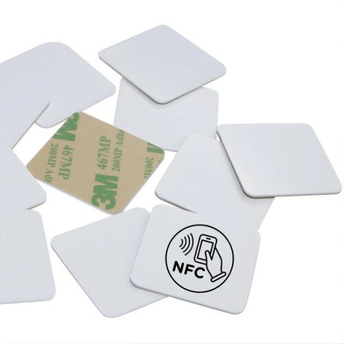 Mini Placa Acrílica Chip Nfc 5x5cm Dupla Face Personalizada