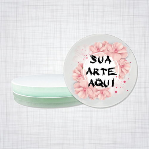 Porta Copo de Vidro 4mm 10cm Personalizado