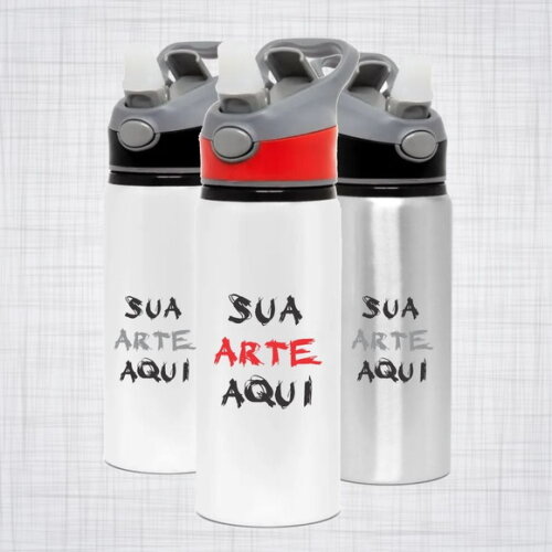 Squeeze Alumínio com Bico Automático 600ml Personalizado