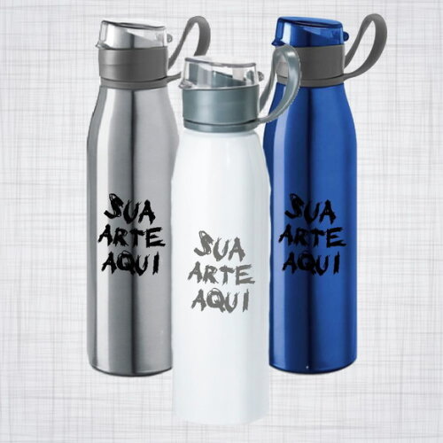 Squeeze Alumínio com Tampa e Alça 650 ml personalizado