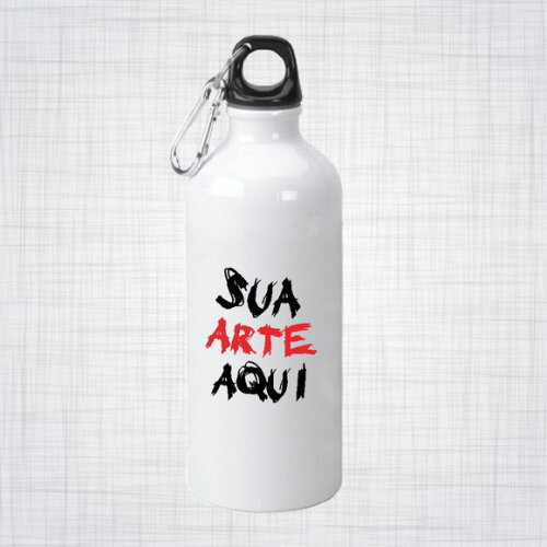 Squeeze Alumínio Mosquetão branco Personalizado 500 Ml