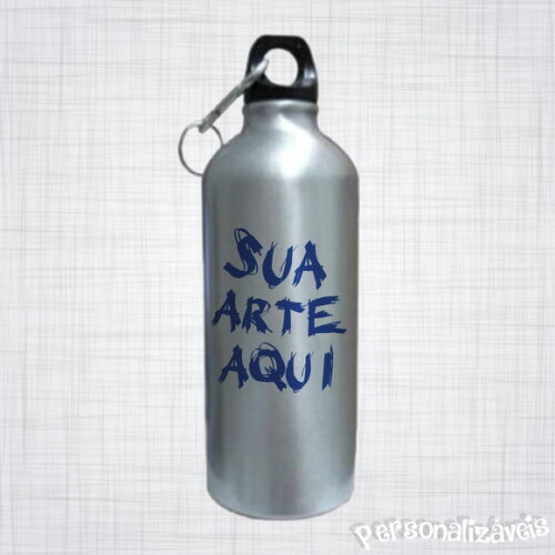 Squeeze Alumínio Mosquetão Cromado Personalizado 500 Ml