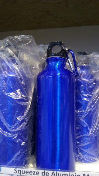 Squeeze Alumínio Mosquetão colorido Personalizado 500 Ml