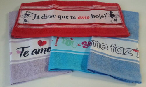 Toalha de Rosto 70x45 cm Diversas Cores Personalizada
