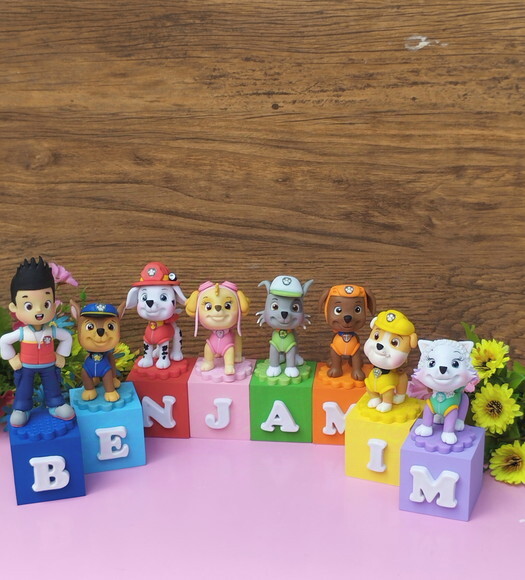 Cubos Decorativos Patrulha Canina Biscuit | Dea Artes e Biscuit