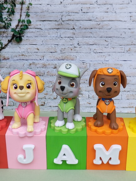 Cubos Decorativos Patrulha Canina Biscuit | Dea Artes e Biscuit