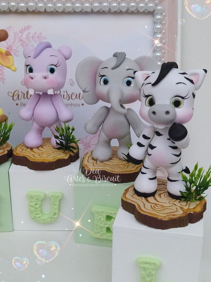 Cubos Safari Biscuit Personalizados de Luxo | Dea Artes e Biscuit