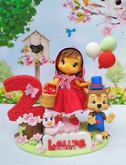 Topo de Bolo - Tema Chapeuzinho Vermelho | Dea Artes e Biscuit