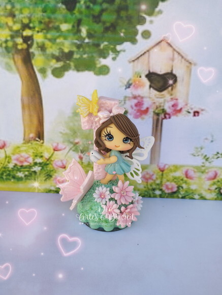 Vela Jardim Encantado em Biscuit | Dea Artes e Biscuit