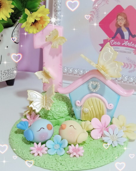 Vela Jardim Encantado em Biscuit | Dea Artes e Biscuit