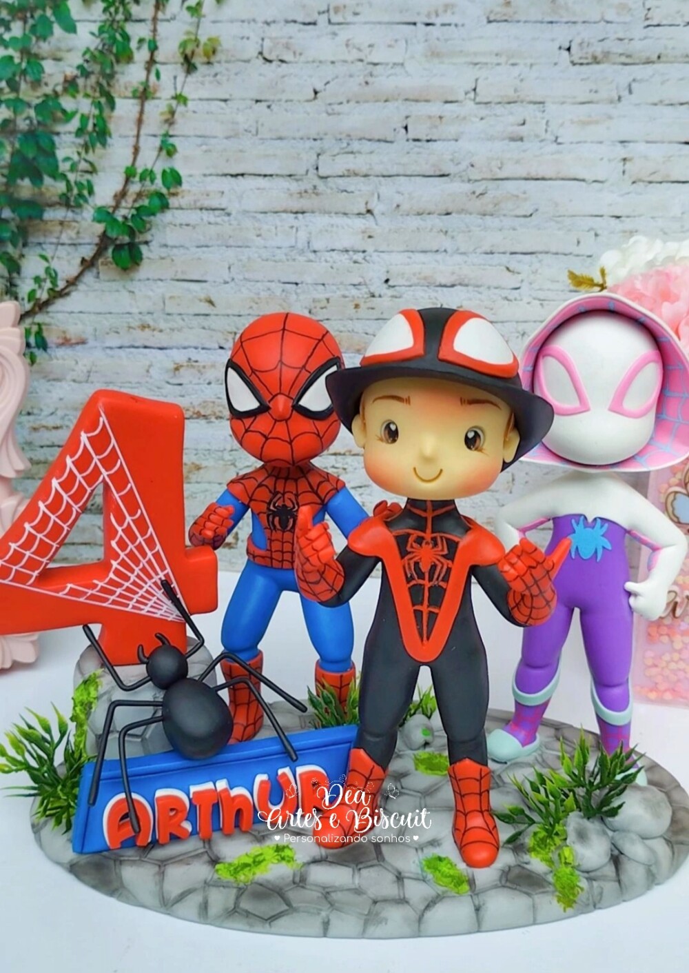 Topo de Bolo Spidey | Dea artes e Biscuit