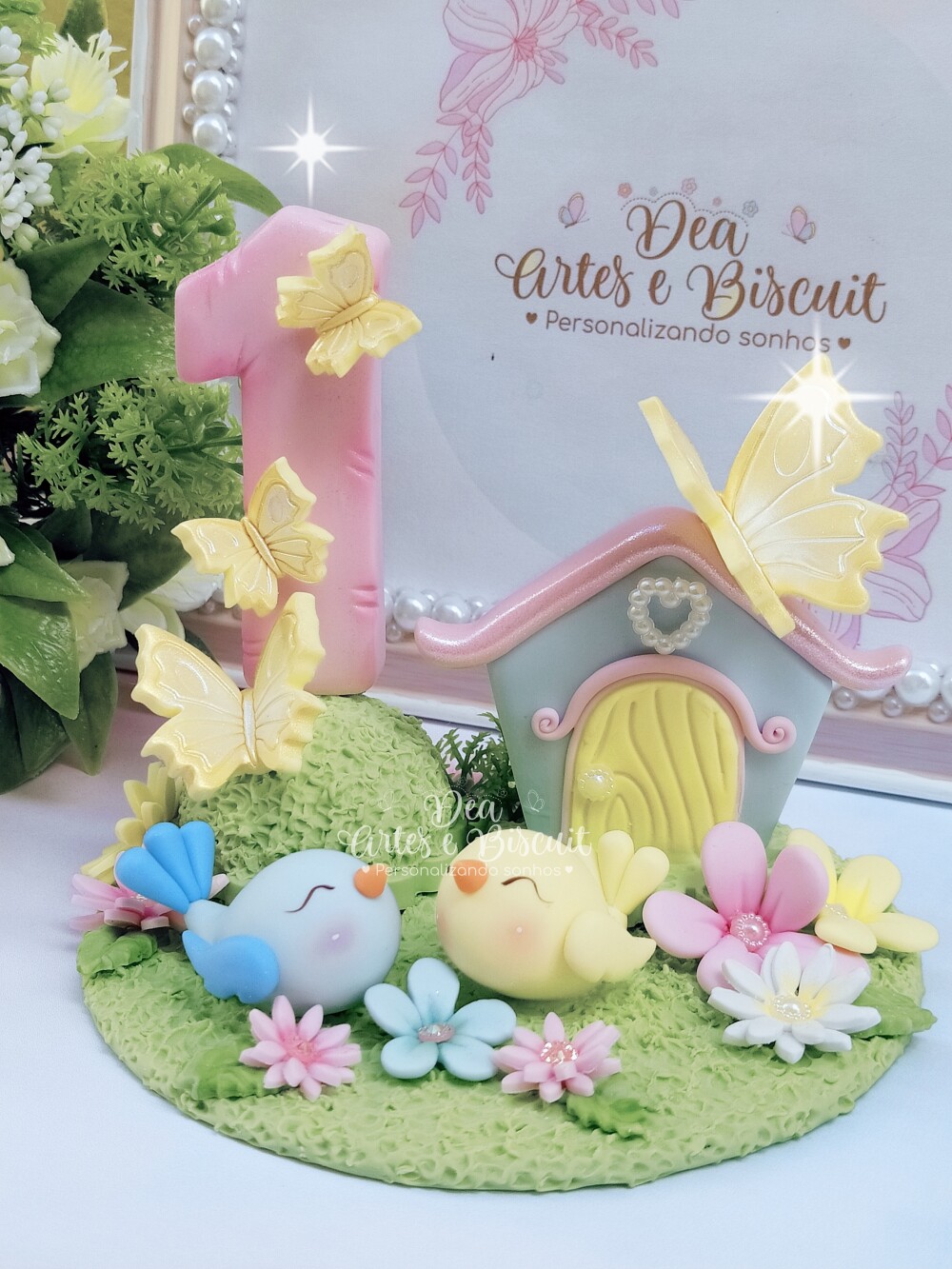 Vela Jardim Encantado em Biscuit | Dea Artes e Biscuit
