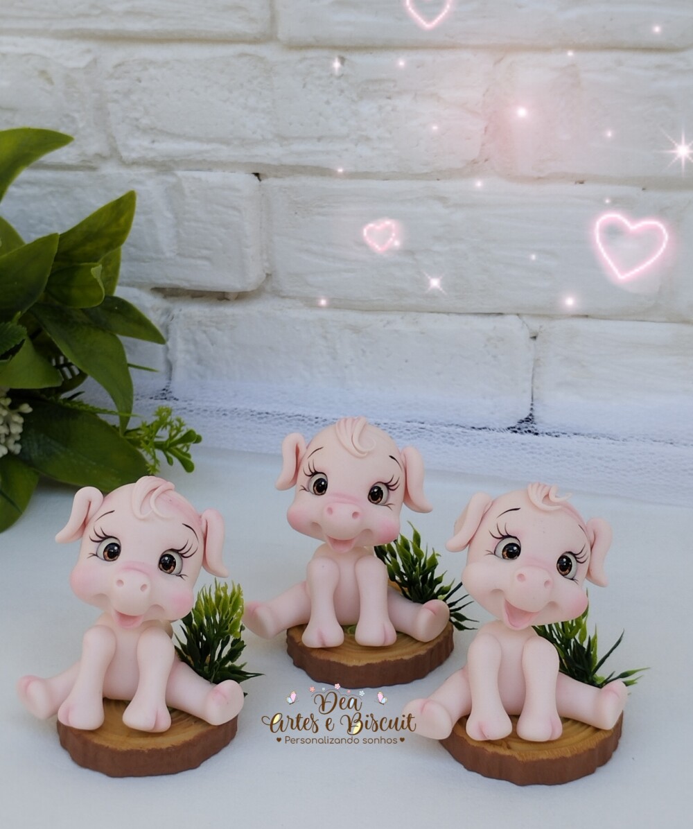Apliques de Bichinhos Fazendinha em Biscuit | Dea Artes e Biscuit