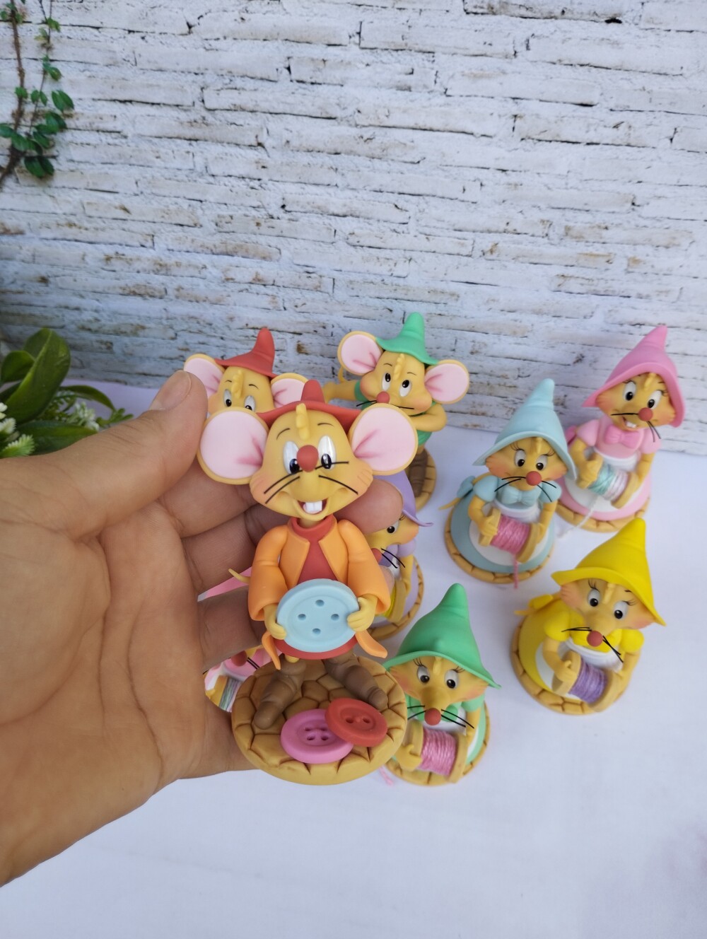 Apliques de Luxo Ratinhos em Biscuit | Dea Artes e Biscuit