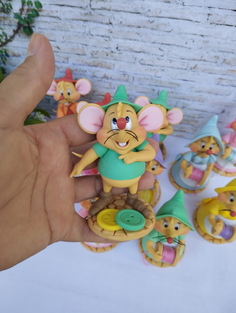 Apliques de Luxo Ratinhos em Biscuit | Dea Artes e Biscuit