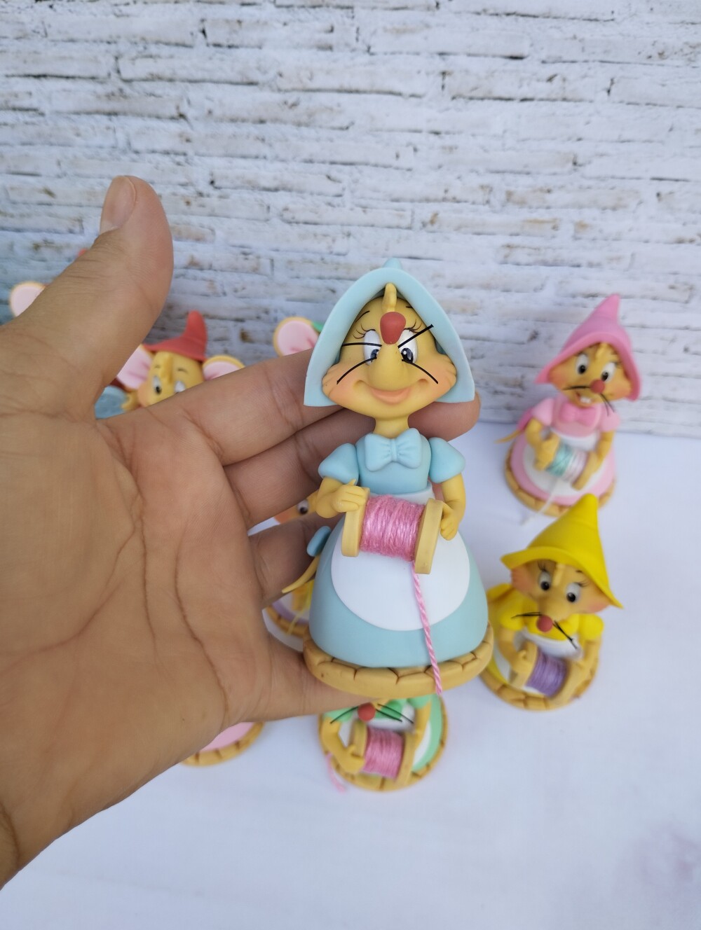 Apliques de Luxo Ratinhos em Biscuit | Dea Artes e Biscuit