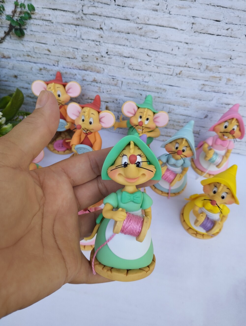 Apliques de Luxo Ratinhos em Biscuit | Dea Artes e Biscuit