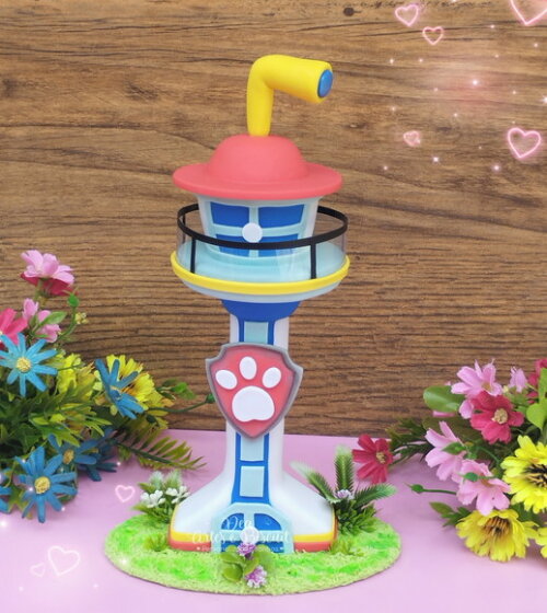 Topo de Bolo Torre Patrulha Canina em Biscuit Personalizado
