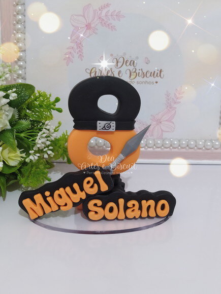 Vela Personalizada Naruto em Biscuit