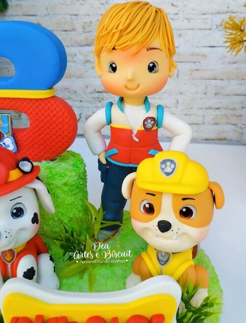 Topo de Bolo Patrulha Canina de Biscuit | Dea Artes e Biscuit