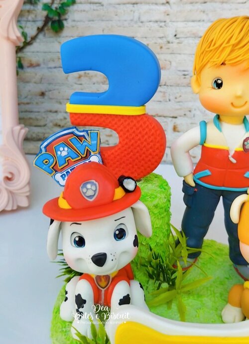 Topo de Bolo Patrulha Canina de Biscuit | Dea Artes e Biscuit